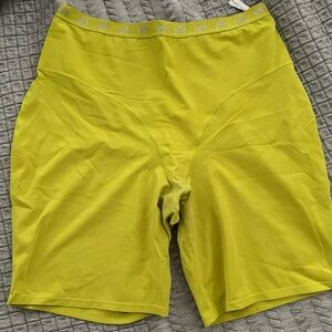 Yitty Yellow Biker Stretch Shorts
